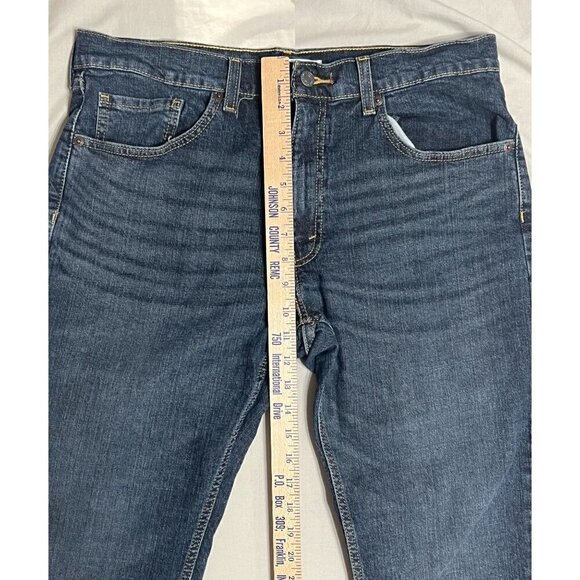 Levis Mens Relaxed Fit Jeans Size 34x30 Dark Wash Denim Classic 5-Pocket Style - Picture 4 of 12